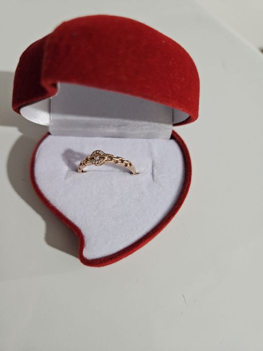 Inel aur Teilor 750 (18k) roz .Diamant natural (10 pietre)