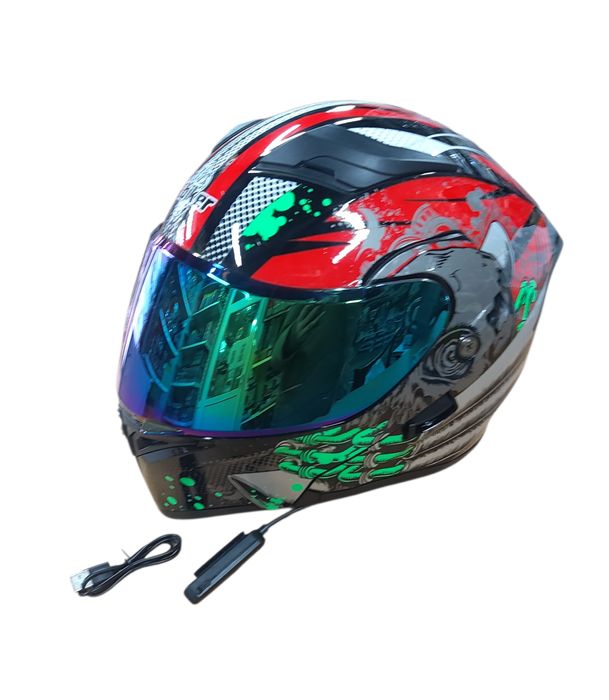 Каска №3896-3 R/XL Модулна Bluetooth мотоциклетна каска