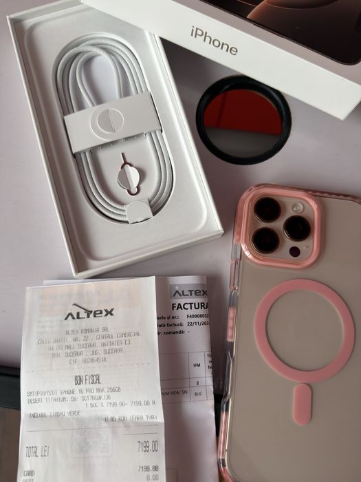 IPHONE 16 PRO MAX 258 GB, Desert Titanium ca nou