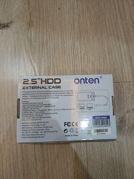 Onten 2.5"HDD EXTERNAL CASE Holati ideal