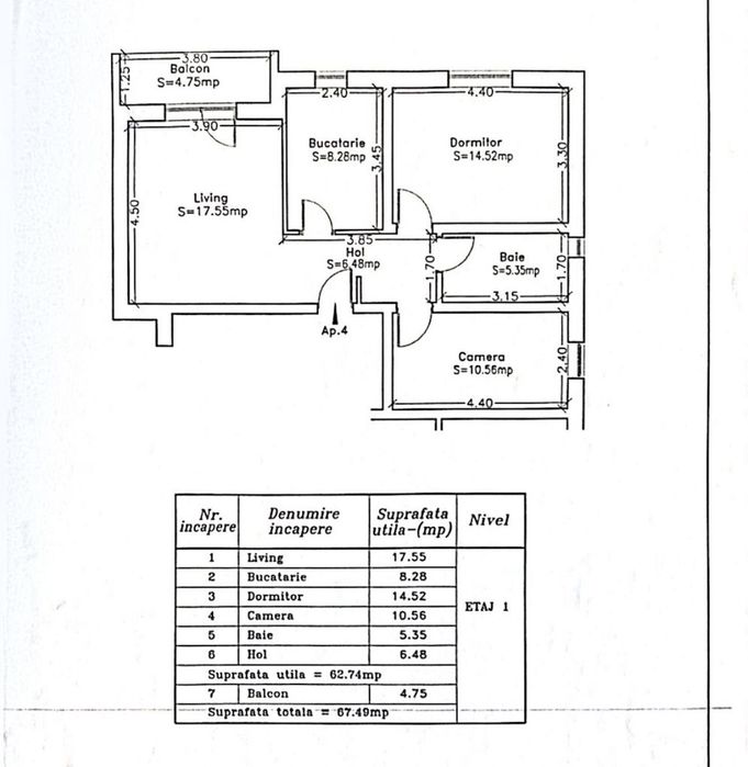 Apartament cu 3 camere - decomandat + pod | curte și parcare| Giroc