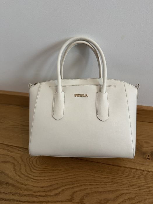 Furla Tessa Tote small bag чанта бяла
