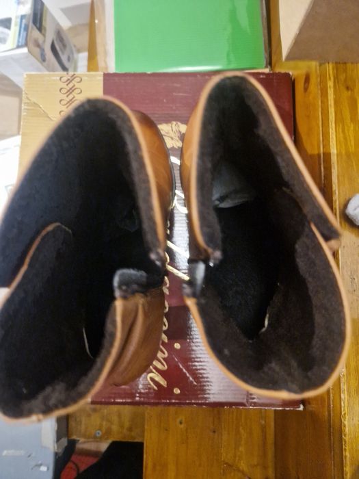 Botine piele maro mas 38