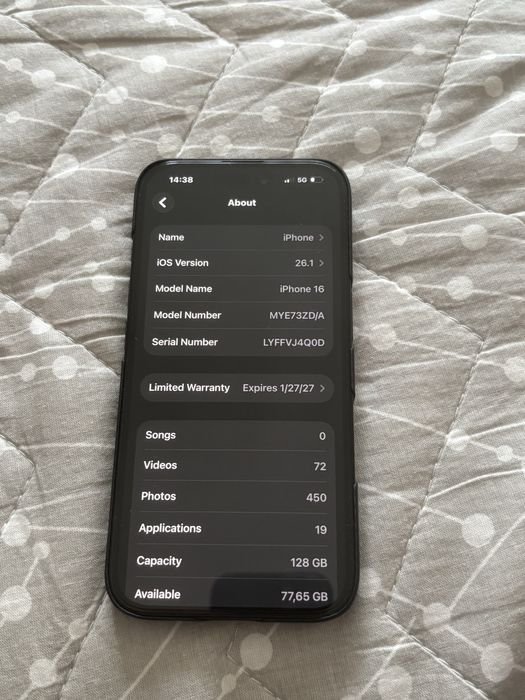 Iphone 16 | 128GB | 100% Baterry