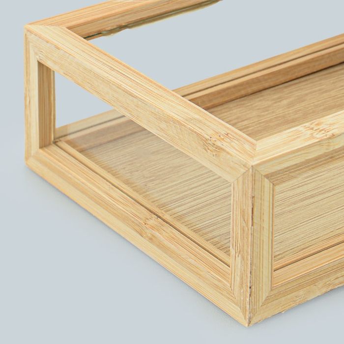 Комплект бамбукови кутии органайзери декорация за баня органайзер