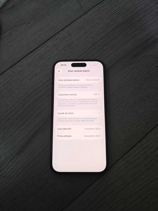 iPhone 15 128GB ca nou 3 cicluri 100% baterie