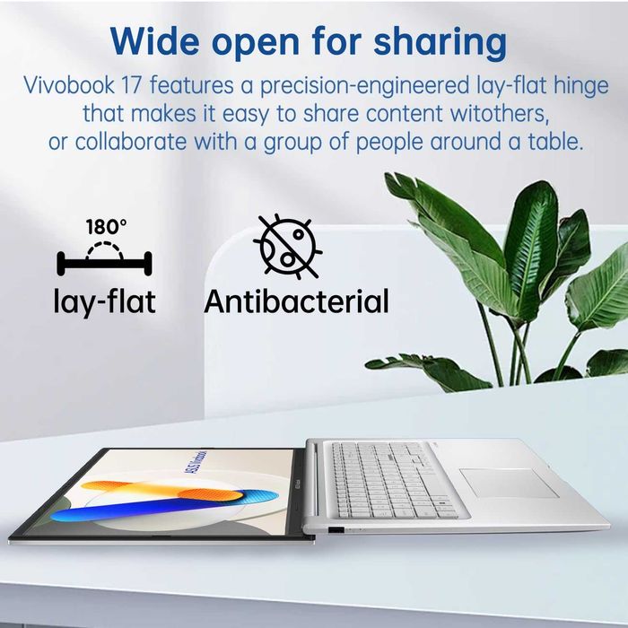 2025! ASUS Vivo 17" IntelCore i7-13gen/32GB/1TB SSD/17.3 Antibacterial