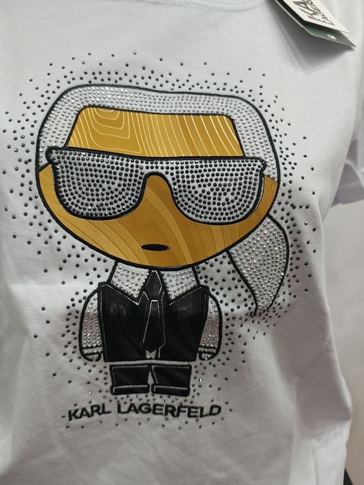 Tricou alb Karl Lagerfield, marimi disponibile M,L,XL,XXL