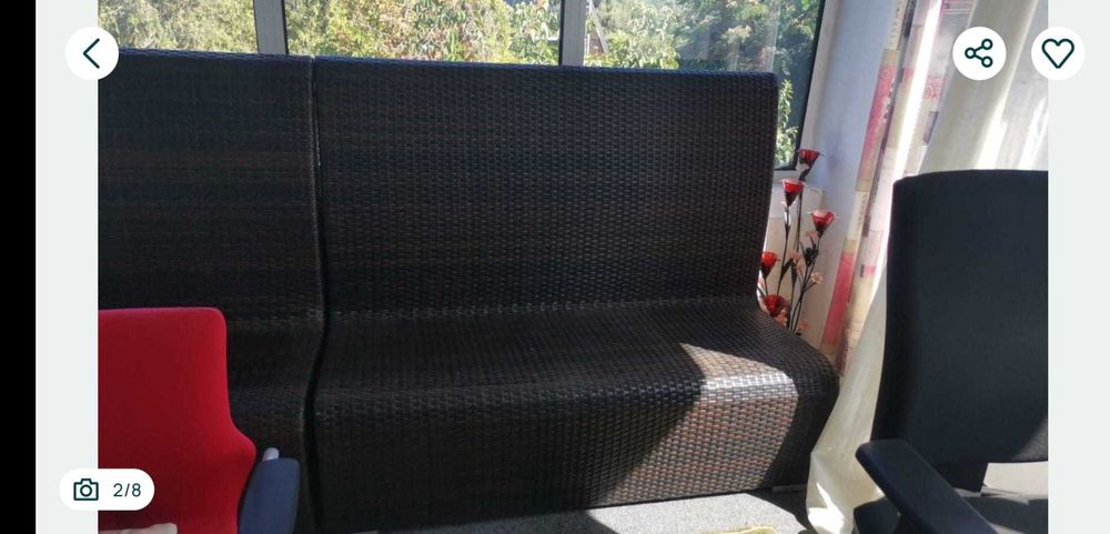 banca gradina terasa ratan sintetic impletit