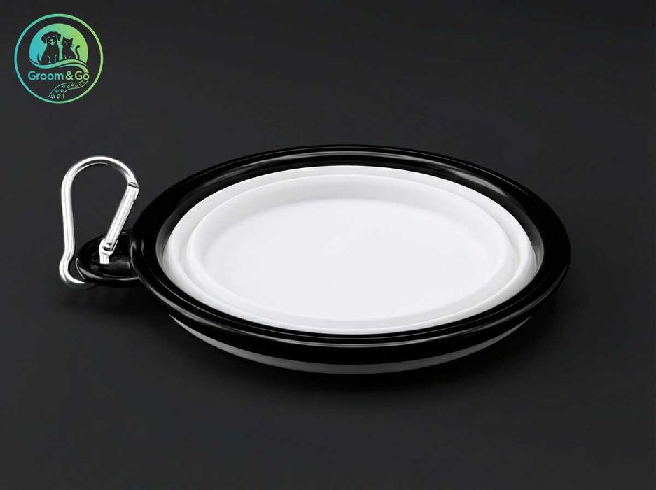 Комплект 3в1 за куче и коте: Четка, микрофибърна кърпа и сгъваема купа