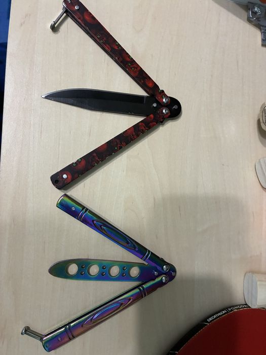 butterfly knife(antrenament+real)