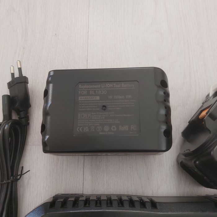 Комплект Двойно Бързо Зарядно DC18RD + 2 бр. Батерии 18V 5.5Ah за Makita LXT