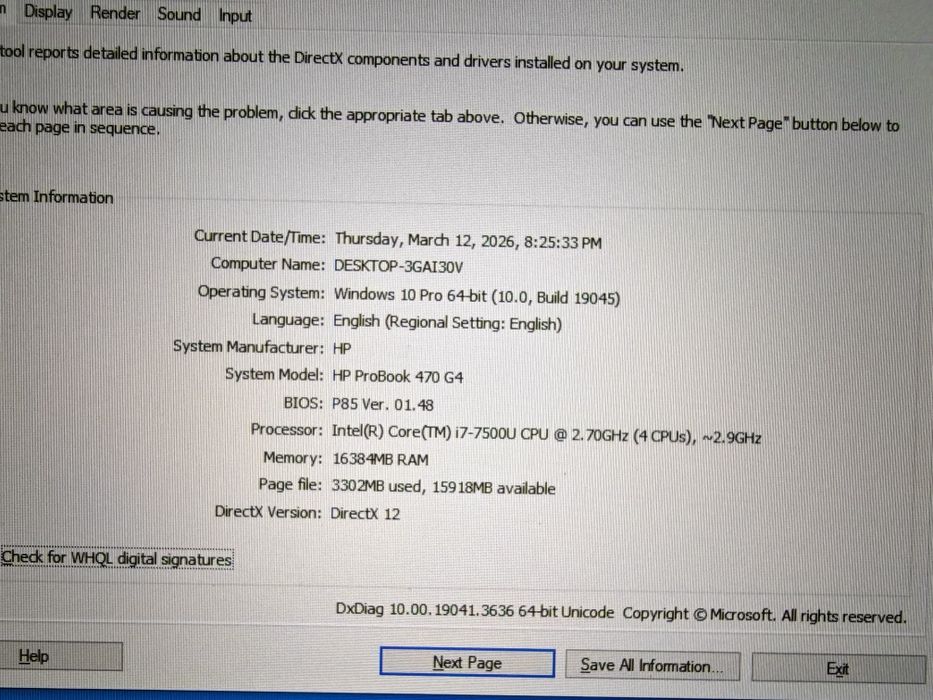 i7, 16GB RAM, 256GB SSD, 750GB HD, HP ProBook 17" 470 G4, i7 -7500U