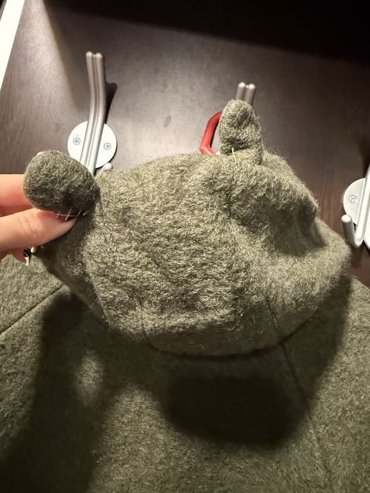 Salopetă din Lână Fiartă cu Fermoar și Glugă marime 98