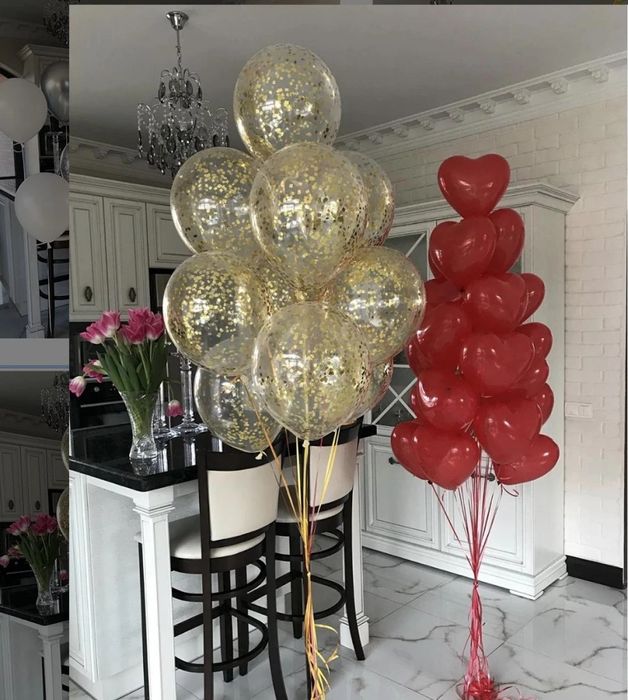 Гелиевые шарики сердечки уральск