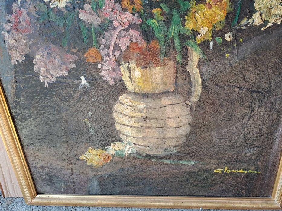 tablou pictura pe carton G Ionescu 57/72 cm