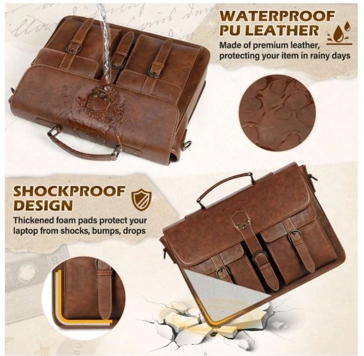 Geantă pentru bărbați NEWHEY, geantă de umăr vintage