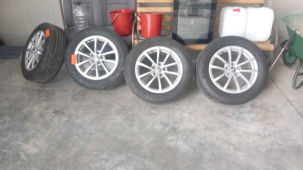 Jante audi 225 60 17.Anvelope continental folosite foarte puțin