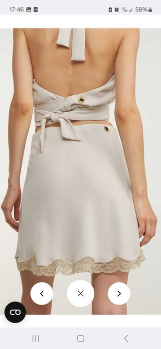 Черен цвят Комплект LINNE пола и потник.