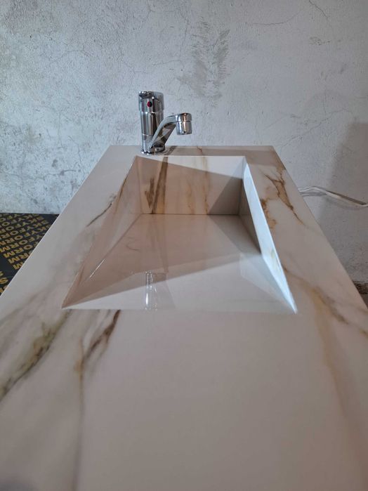 Мивка от гранитогрес . Шкаф с умивалник Луксозна мивка с шкаф