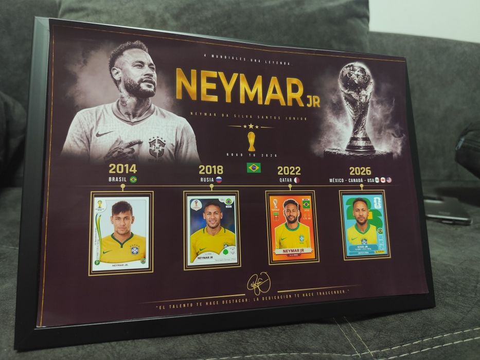 Neymar Jr. A4 înrămat calitate premium cupa mondială