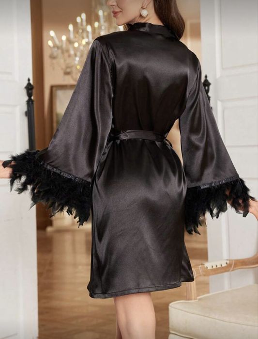 Луксозно дамско черно парео