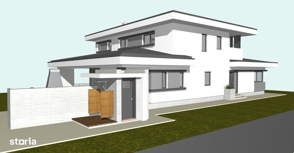 Casă P+1 pe structură metalica  – teren 2.660 mp  - toate utilitatile