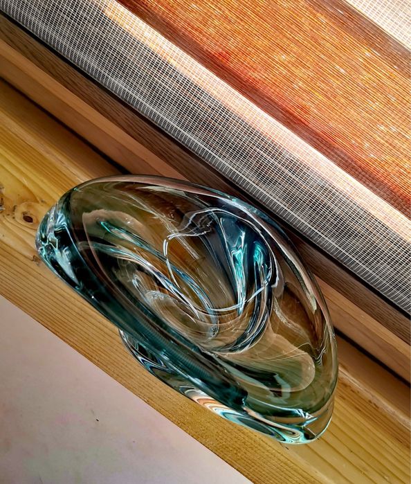 Антикварно плато купа Val St.Lambert подписана уникална Patelle Modern