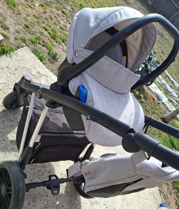 Căruț Krausman 3in1 model Lexxo Silver Gray Black