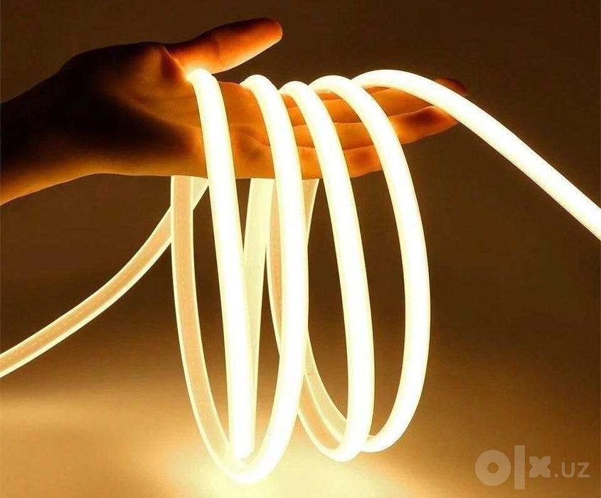 Гибкая неоновая LED лента на 220/12V (neon flex, подсветка метражная)