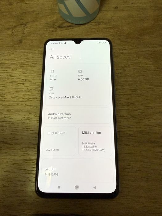 Xiaomi Mi 9, Dual SIM, 64GB, 6GB RAM, 4G, Blue