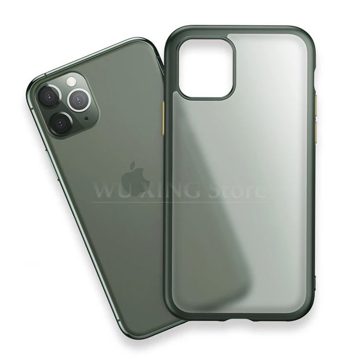 Iphone 11/12/13 PRO MAX Husa 0,5mm Rama Silicon Cu Spate Plastic Mat