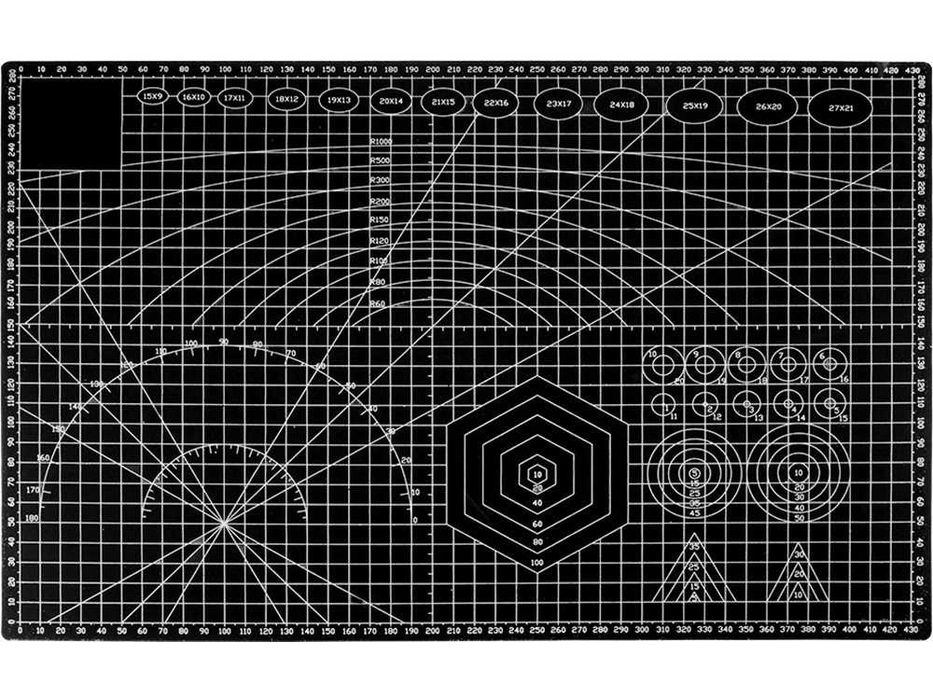 Planseta de croitorie auto-regenerabila A3 cu dubla fata negru 30x45cm