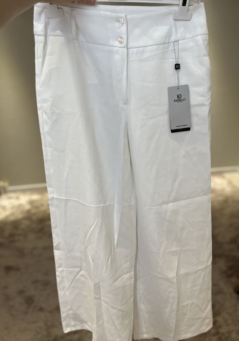 Брюки классические белые в офис и на учебу