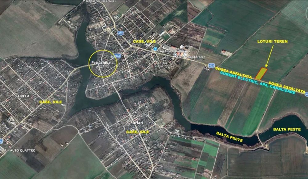 Teren 35.900 mp cu 5 €/mp – Petrăchioaia, Ilfov – Preț Excelent!