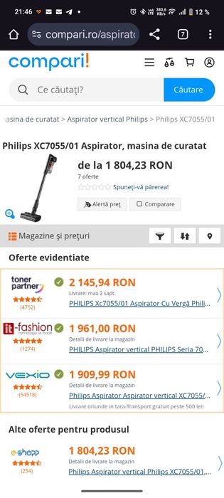 Aspirator Philips vertical XC7055/01