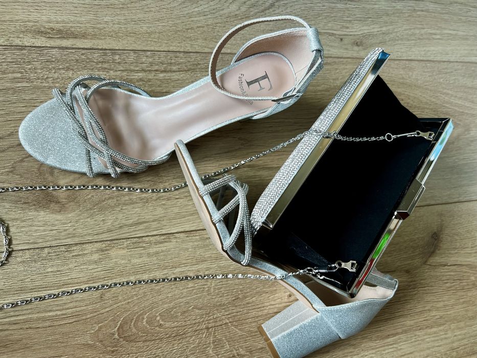 Бални / коктейлни сандали с чанта