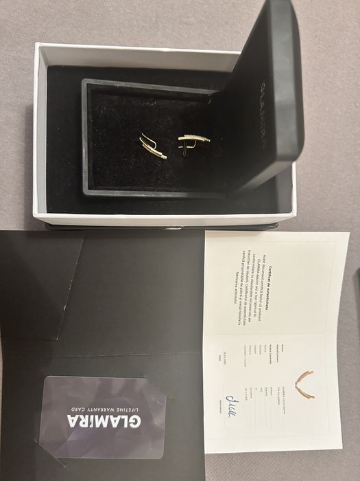 Cercei Glamira aur 750 cu diamante vvs