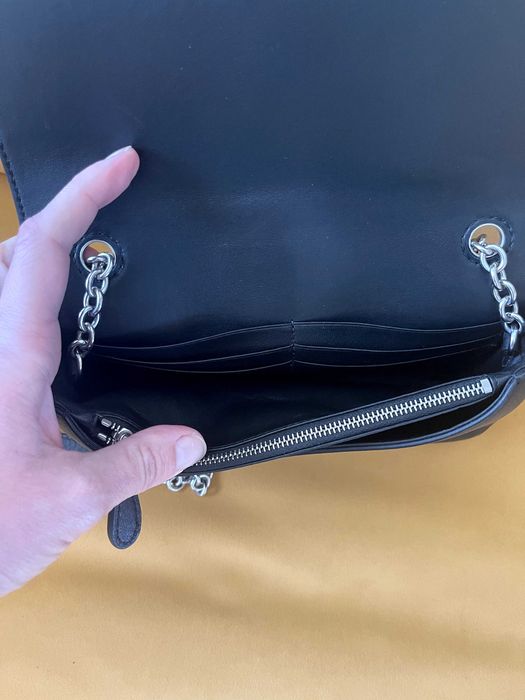 Оригинална ежедневна чанта на Balenciaga от естествена кожа с лого на бранд