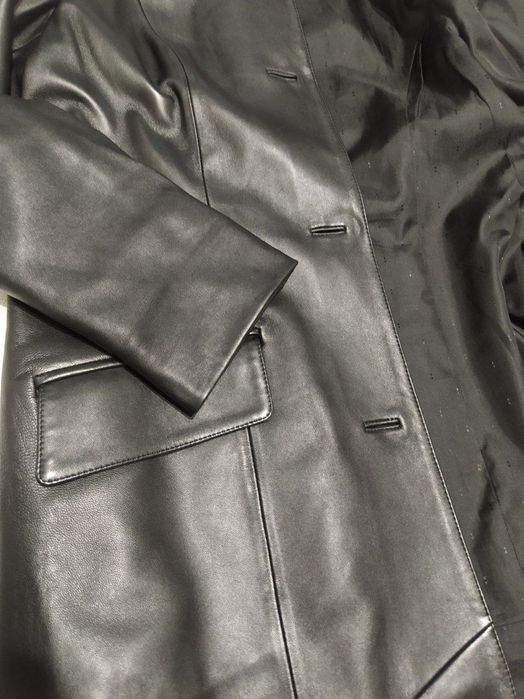 Плащ кожаный женский