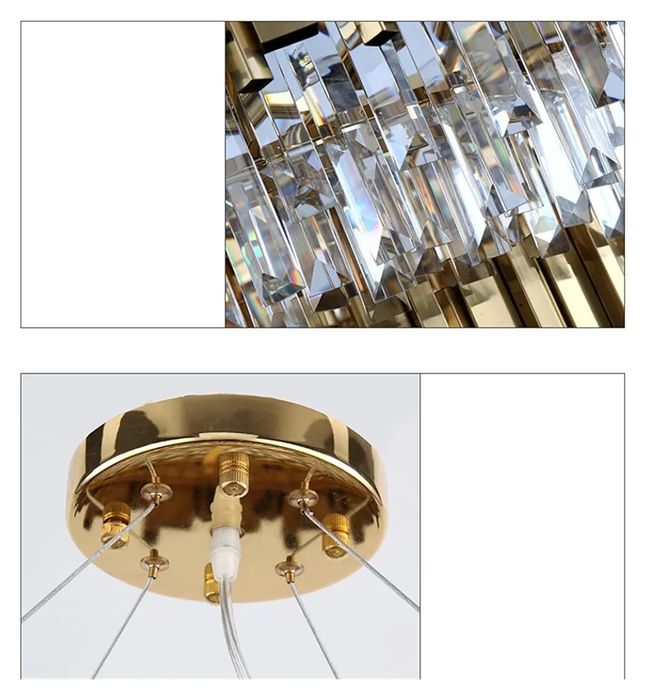 Златист полилеи с Висящи кристали