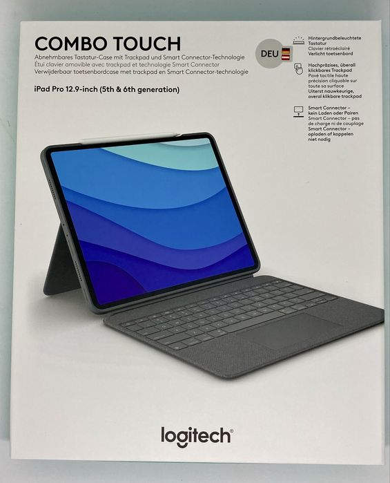 Logitech Combo Touch 12.9 inch pt Ipad Pro gen5,6 Layout German