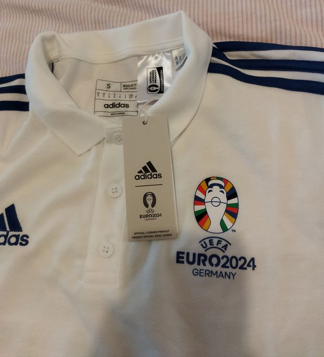 Tricou Adidas Euro 2024 Polo - Alb