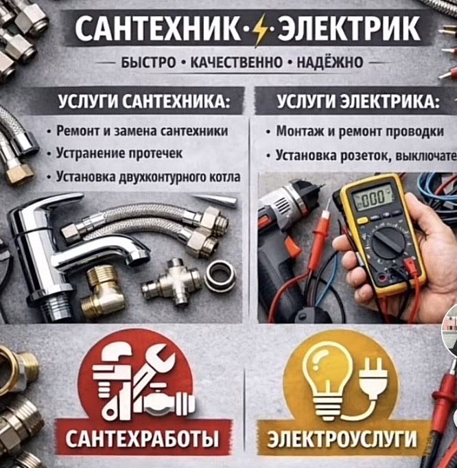 Сантехник-электрик с опытом