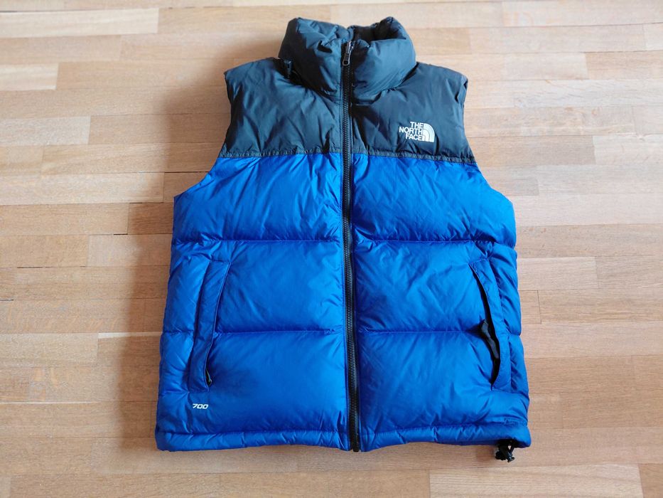 The North Face Nuptse 700 дамски елек 90% пух лилаво и черно оригинал