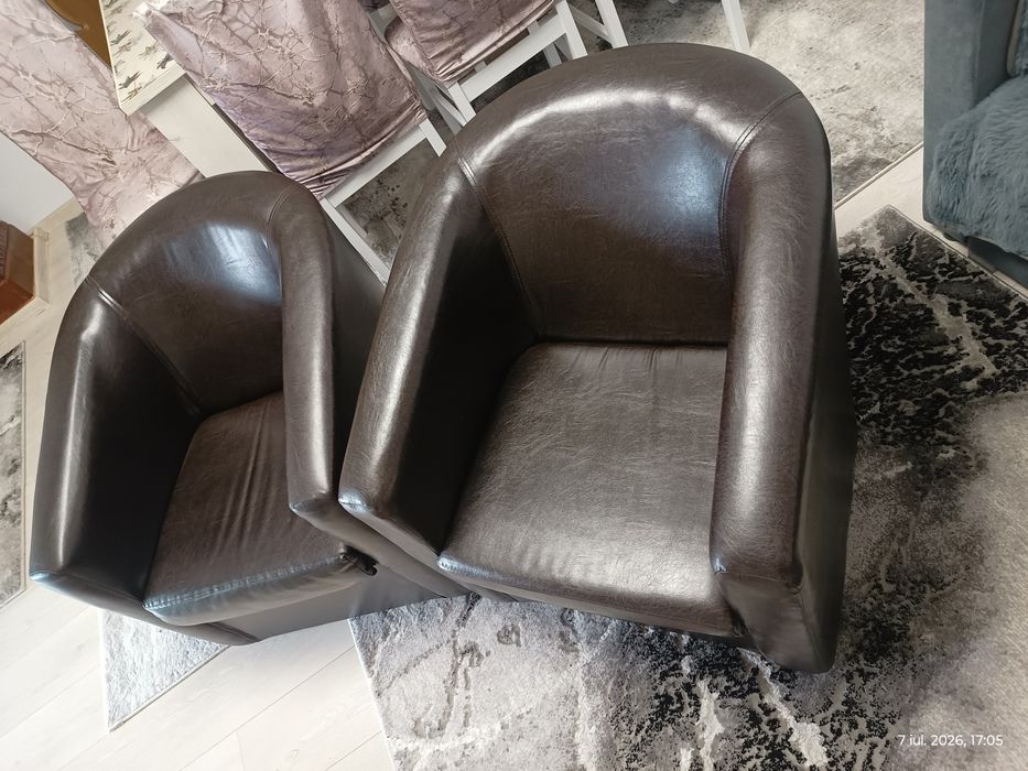 Fotolii imitație piele maro