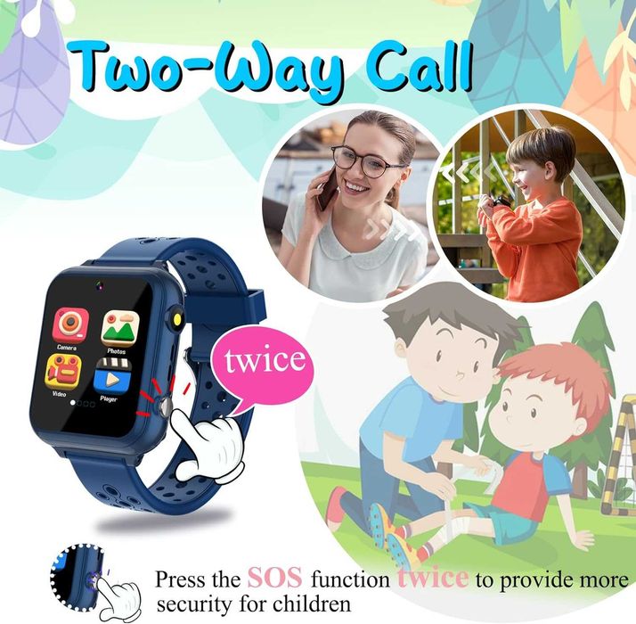 Смарт часовник за деца, 24 игри, за 2G SIM карта (синьо) гр. София ...