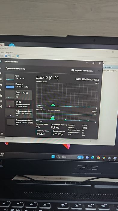 Продаётся мощный игровой ноутбук