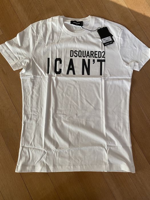 Бяла мъжка тениска Dsquared2