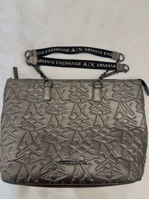 Сумка Armani Exchange серебристая